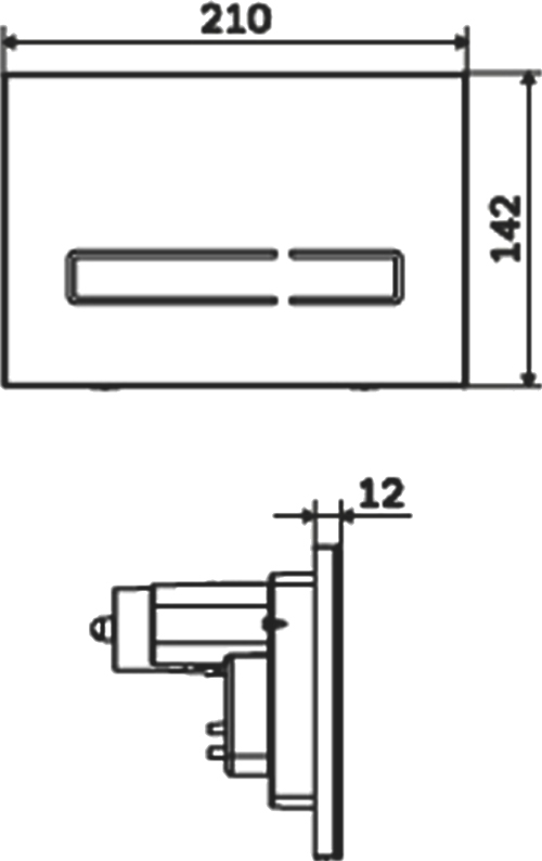 Кнопка смыва AM.PM Touch Pro черная глянцевая I0450A38 - 1