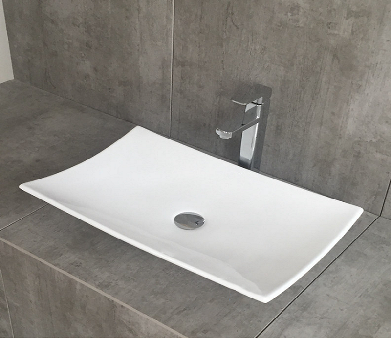 Раковина накладная CeramaLux N 68 см белый  78123В - 2