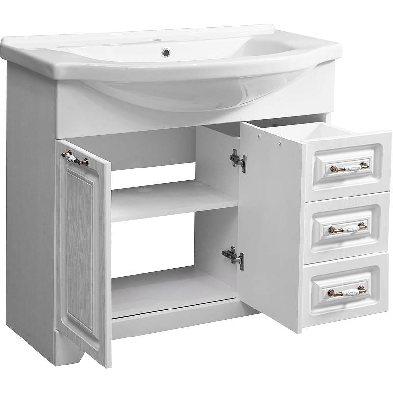 Тумба под раковину Stella Polar Кармелла Эльбрус 90 белый SP-00000175 - 2