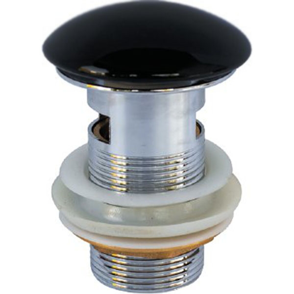 Донный клапан для раковины Ceramalux черный, глянцевый  RD019 - 0