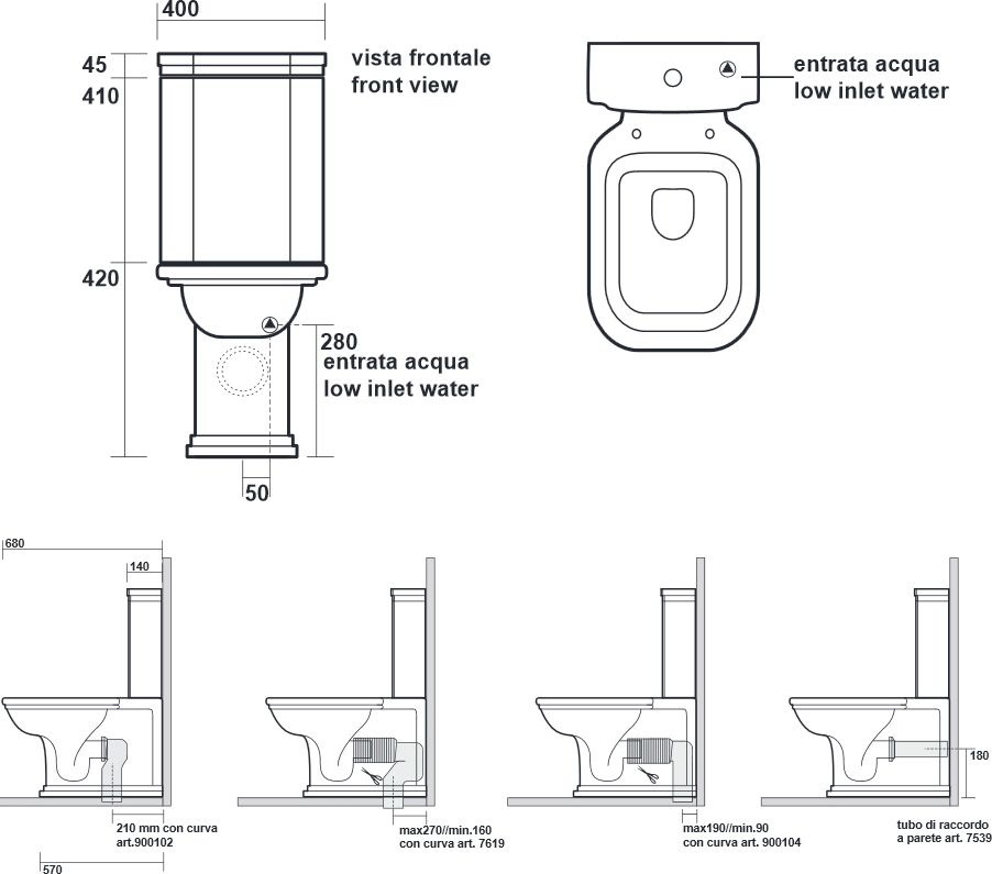 Чаша для унитаза-компакта Kerasan Waldorf 411701 - 4