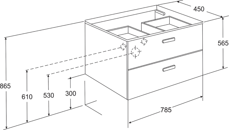 Тумба для комплекта Roca Victoria Nord 80 венге ZRU9000031 - 4