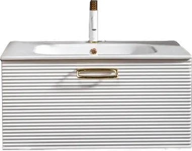 Тумба под раковину Armadi Art Vallessi Avangarde Linea 80 белый - золото 842-080-WG - 0