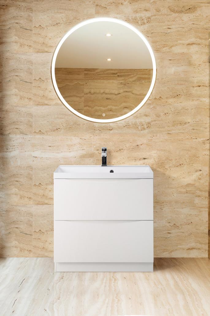 Тумба с раковиной BelBagno Marino 70 белый - 7