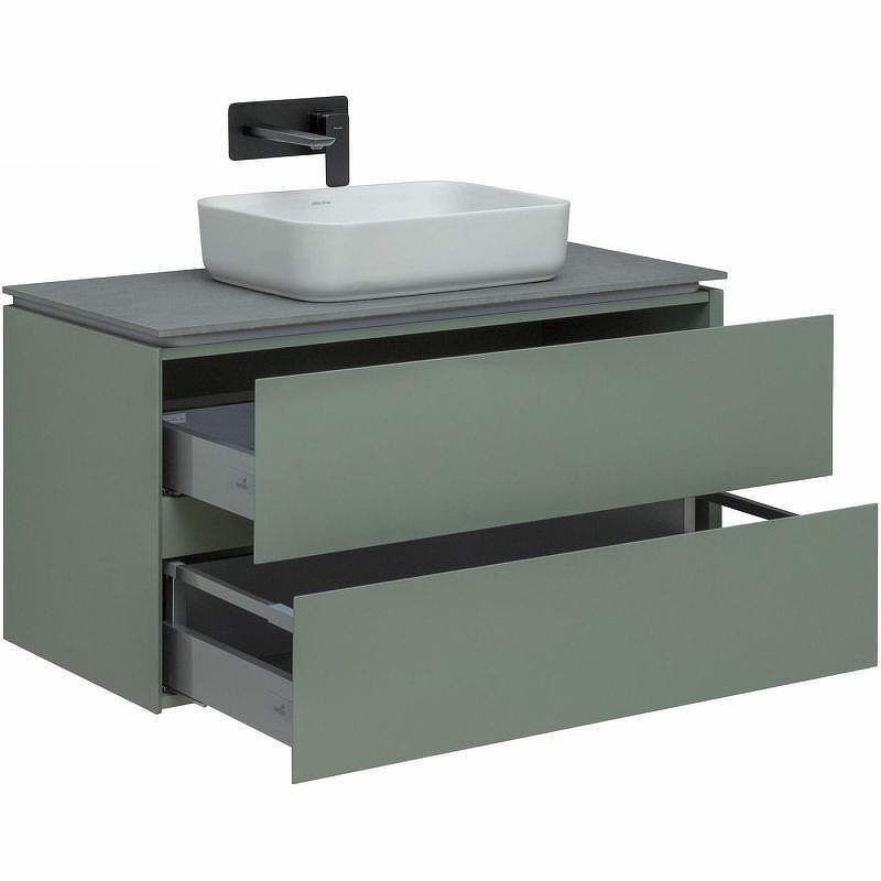Тумба под раковину Allen Brau Infinity 100 серо - зеленый матовый 1.21003.CGM - 3