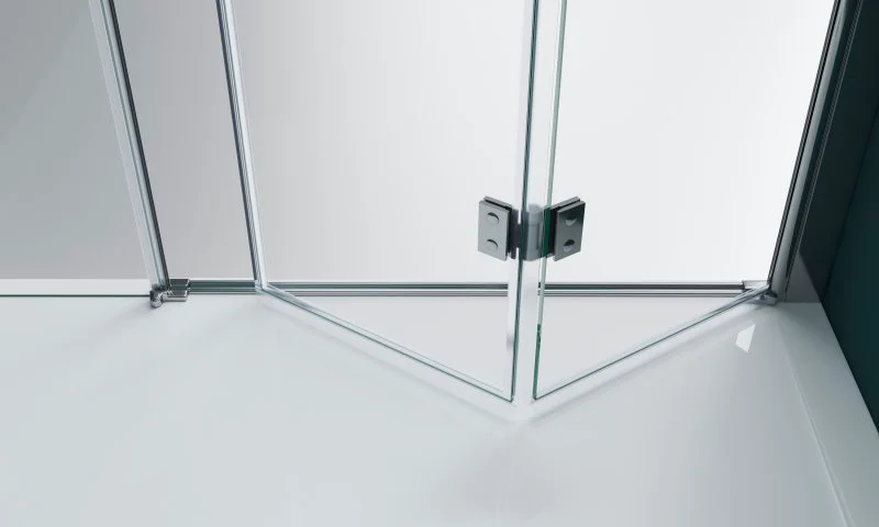 Душевая дверь BelBagno Albano 170(80+90)х195 профиль хром стекло прозрачное ALBANO-BS-13-80+90-C-Cr - 5