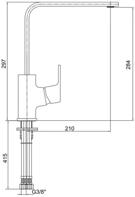 Смеситель E.C.A. Tiera для кухонной мойки 103518123EX - 1