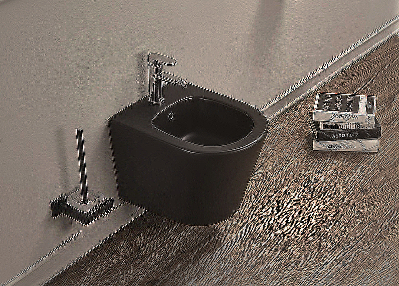 Биде подвесное Ceramalux черный, матовый  5330MB - 1