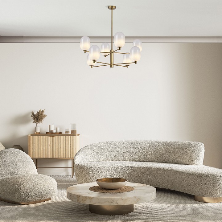 Люстра на штанге Eurosvet Loona 60161/8 латунь - 1