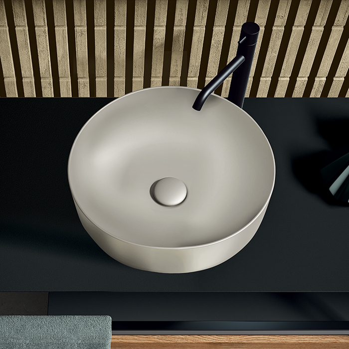 Раковина накладная Kerasan Nolita 40 серый матовый  534459 - 1