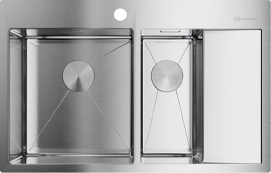 Мойка кухонная Omoikiri Akisame 78-2-IN-L нержавеющая сталь 4973062 - 0