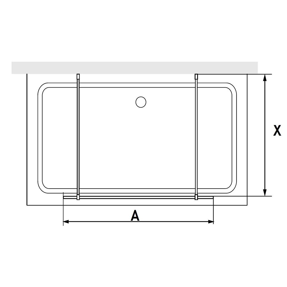 Душевая перегородка Rgw Walk in WA-018-B 120x200 профиль черный стекло прозрачное с рисунком 35101812-84 - 1