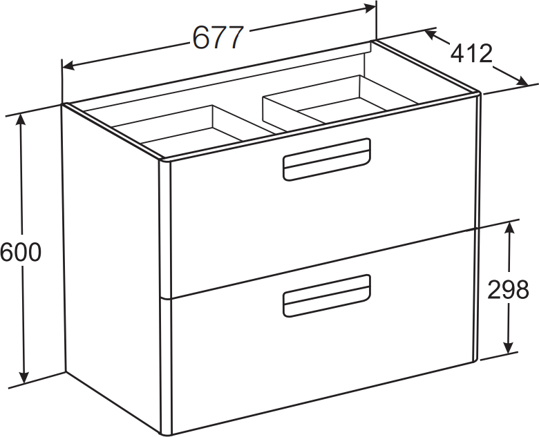 Тумба для комплекта Roca Gap 70 белый глянец ZRU9302878 - 5