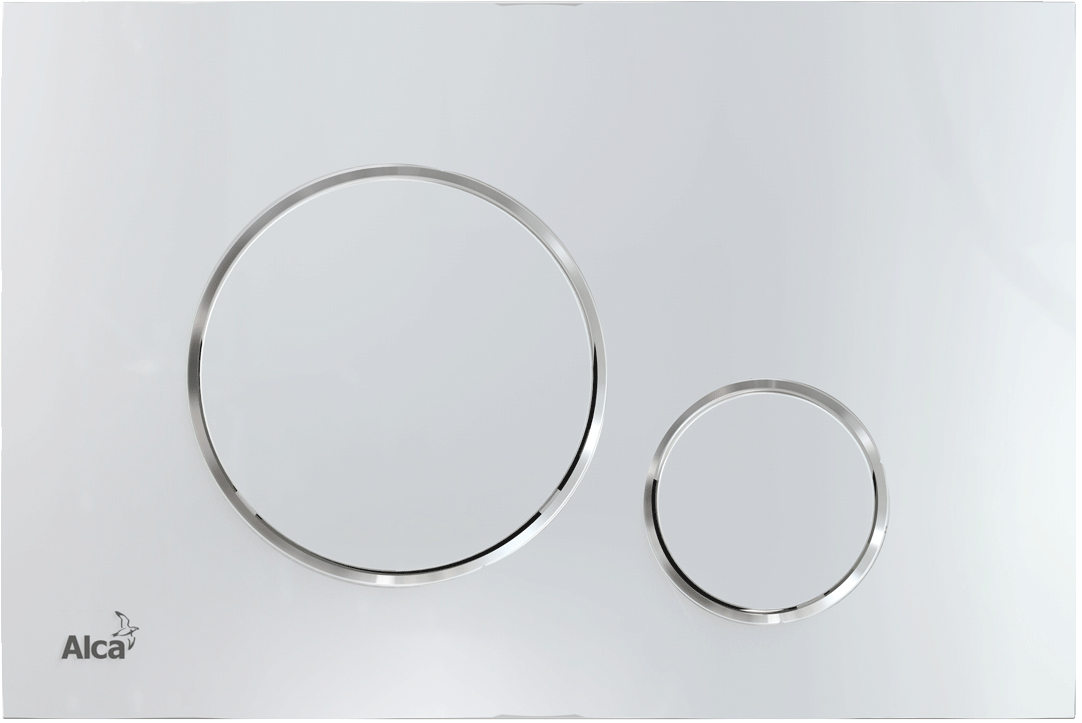 Кнопка смыва AlcaPlast THIN M671 хром глянцевый - 0
