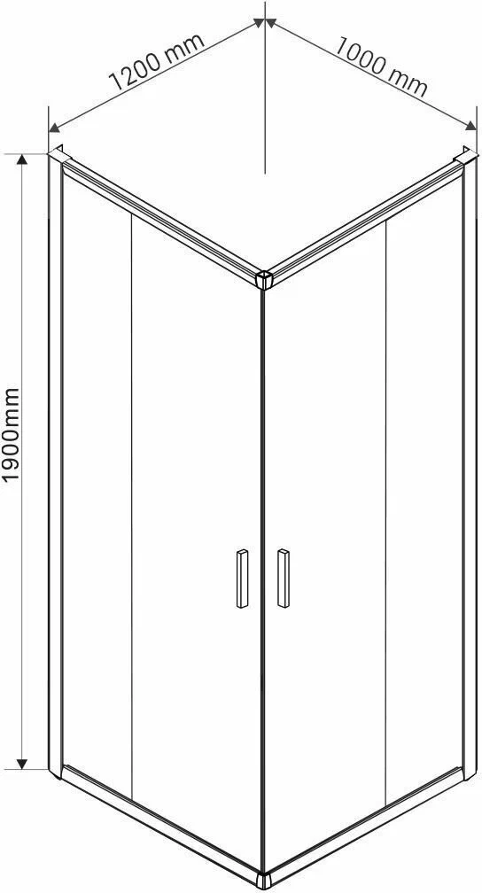 Душевой уголок Vincea Garda 120x100 профиль сталь стекло прозрачное VSS-1G1012CLGM - 2