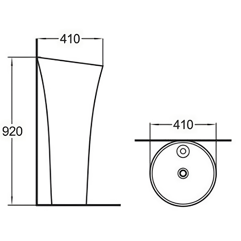 Раковина напольная WeltWasser WW LEERBACH 4141 GL-WT 41 белый  10000008707 - 2