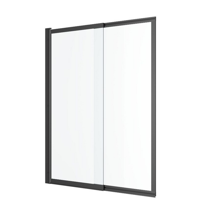 Шторка для ванны Excellent Liner 110х140 профиль черный матовый стекло прозрачное KAEX.2930.1100.LP - 0