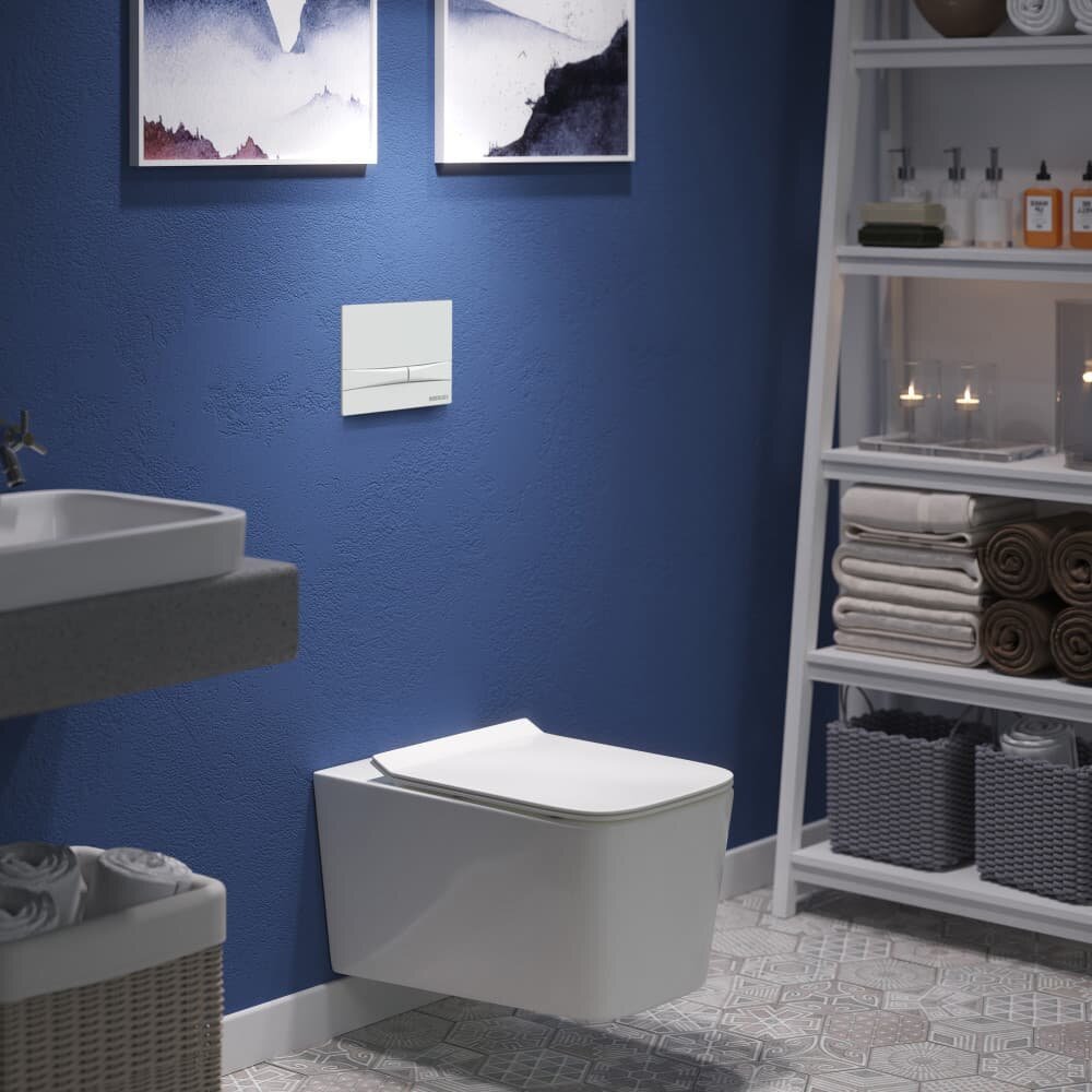 Система инсталляции для унитазов Berges Wasserhaus Novum 040250 с кнопкой смыва, белая - 1