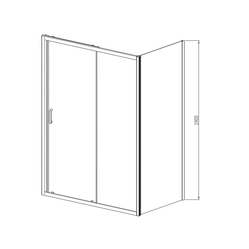 Душевой уголок Vincea Alpha 100х90 хром стекло прозрачное VSR-3AL9010CL - 1