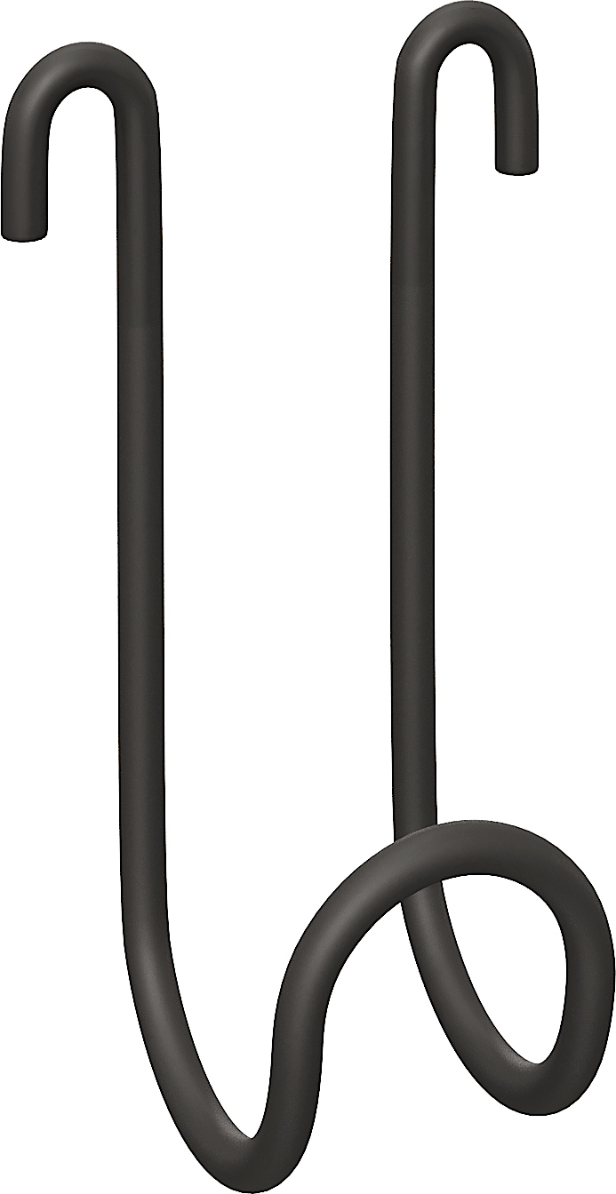 Крючок DIWO Смоленск П16540 одинарный, черный муар - 0