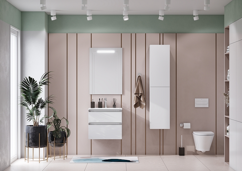 THE GAP Шкаф-колонна, белый глянец 857554806 - 3