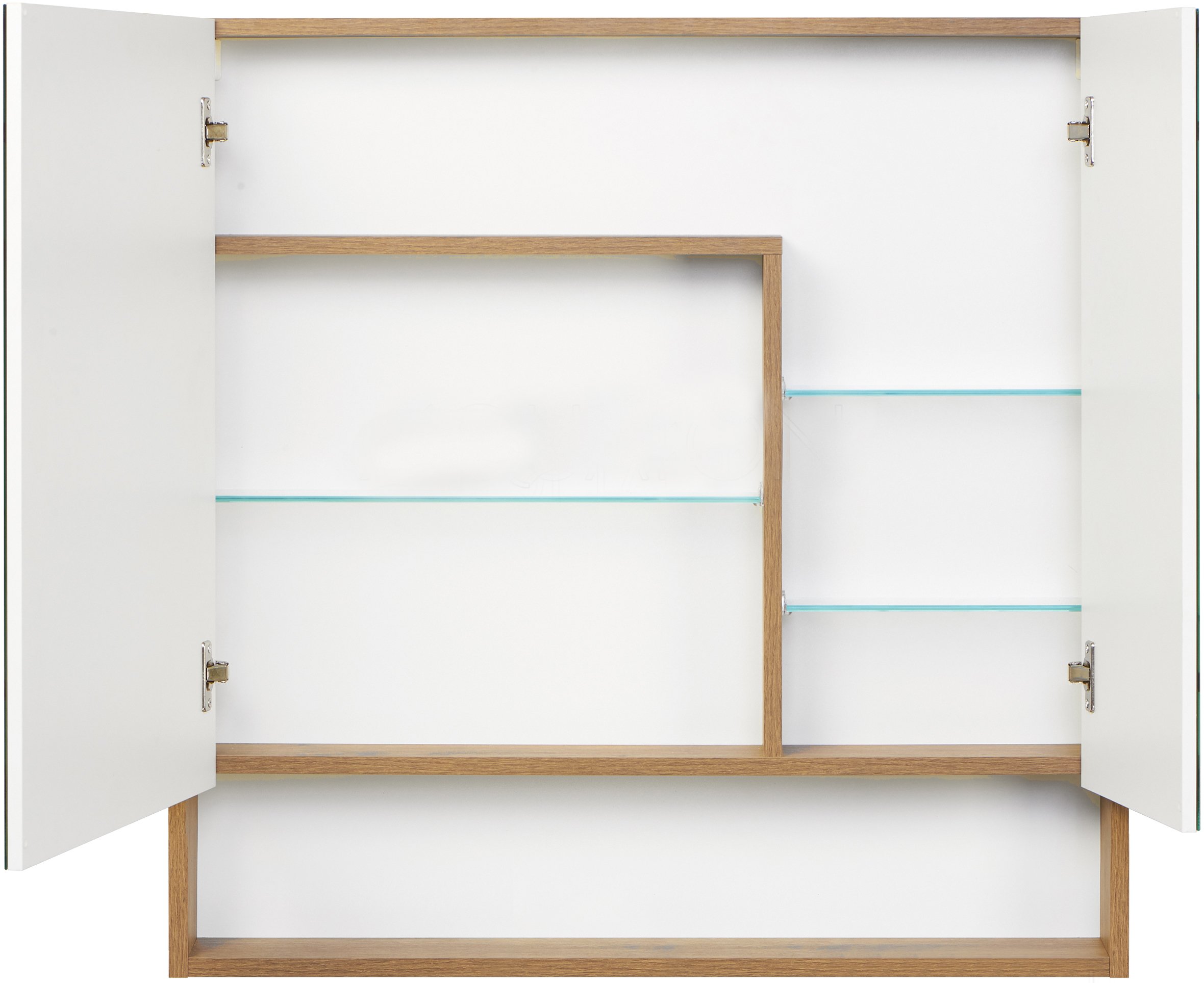 Зеркало-шкаф Aquaton Сканди 90 белый - светлое дерево 1A252302SDZ90 - 1