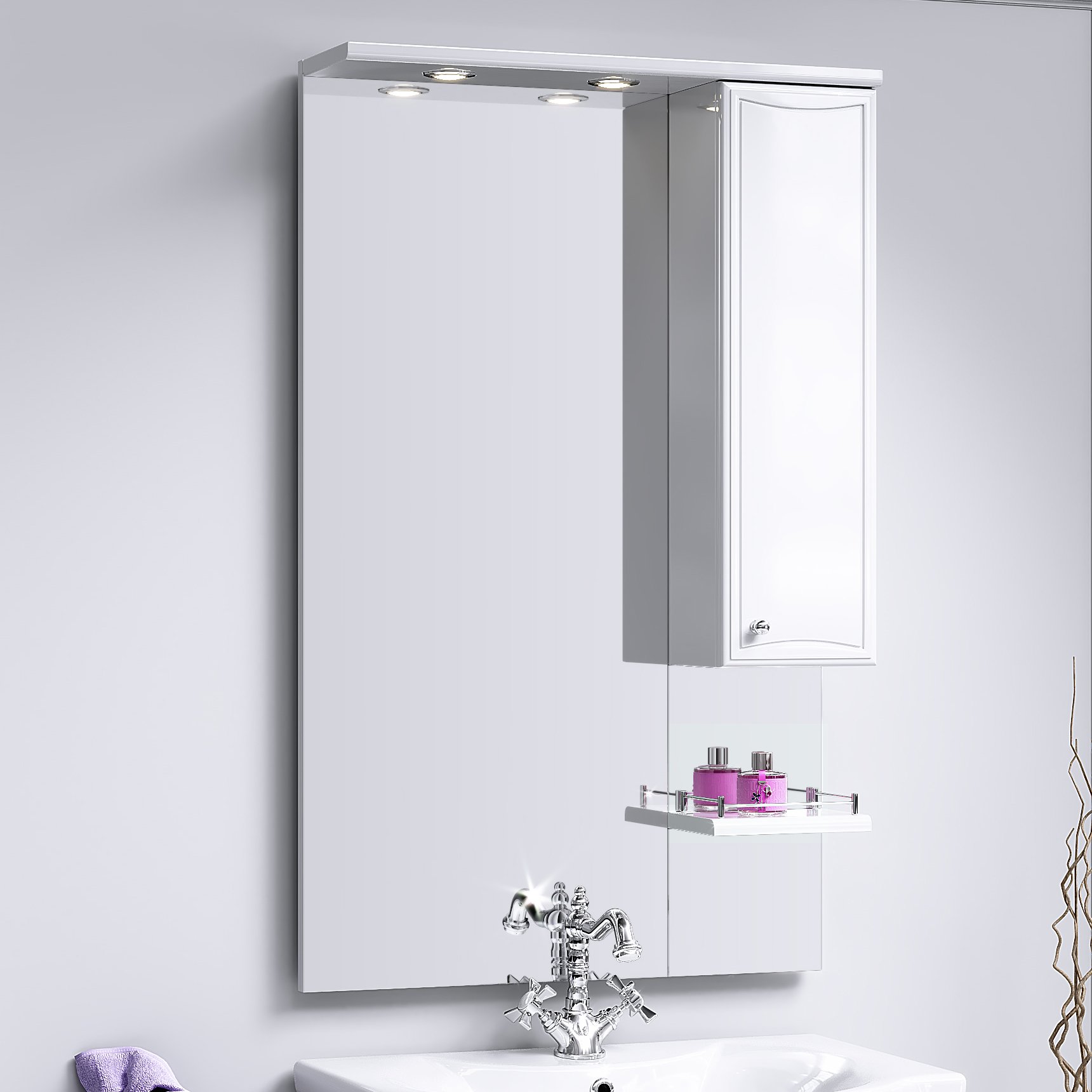 Зеркало-шкаф Aqwella Барселона 60 Ba.02.06 - 1