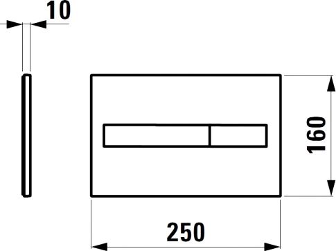 Кнопка смыва Laufen Lis AW1 8.9566.1.004.000.1 хром - 1