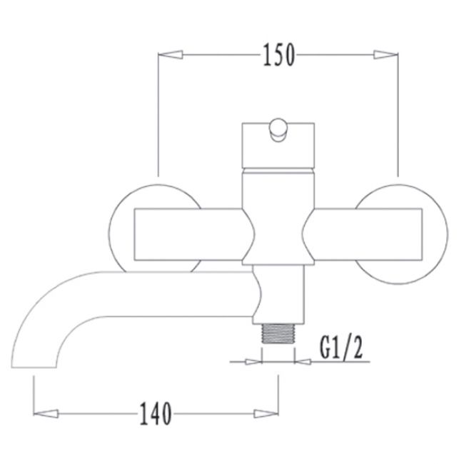Смеситель Kaiser Merkur 26055 для ванны с душем - 1