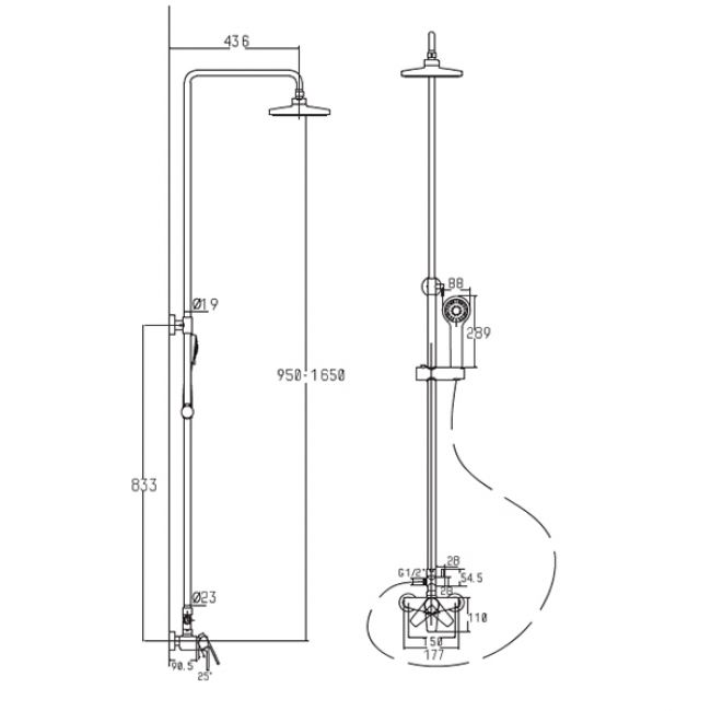 Душевая стойка Kaiser Guss 68182 - 1