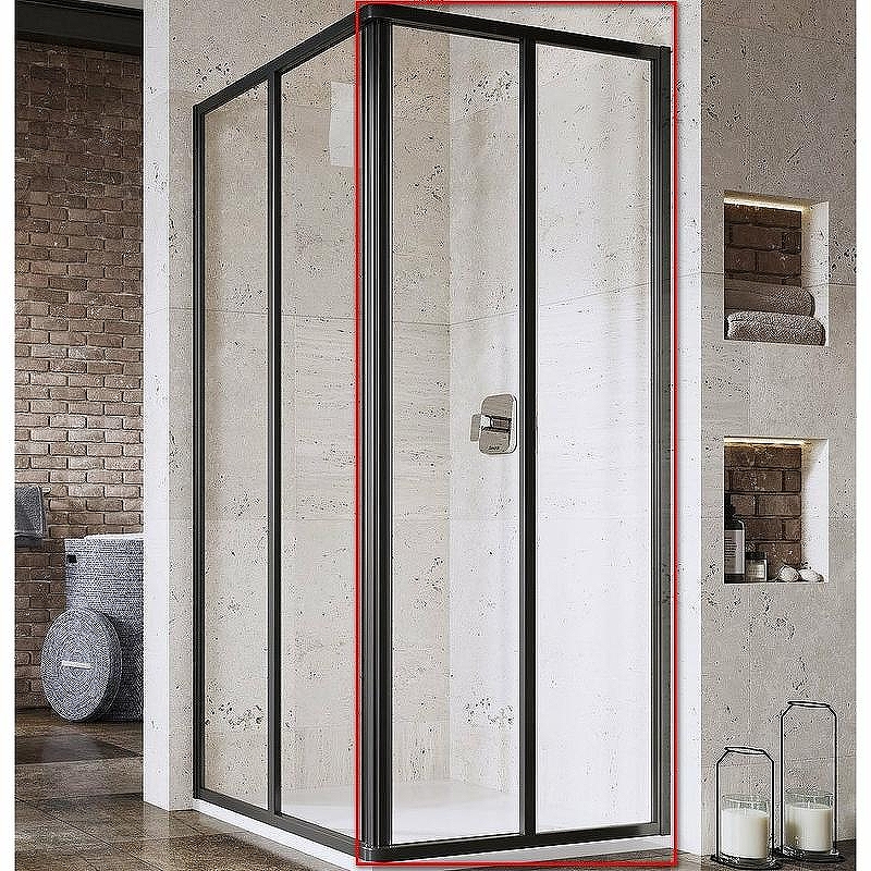 Душевая дверь Ravak Supernova SRV2-90 195 S 14V703O2Z1 профиль Черный стекло Transparent - 0