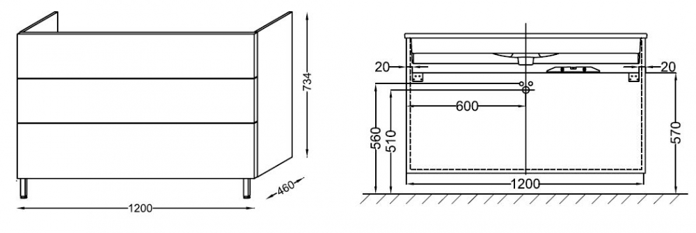 Тумба под раковину Jacob Delafon  80 см  EB2091-R1-N18 - 1