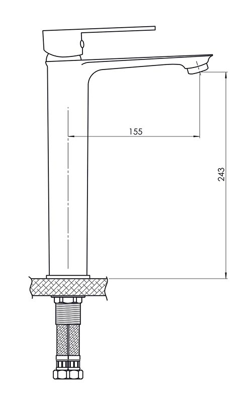 Смеситель для раковины GPD Provido хром MSL155 - 8