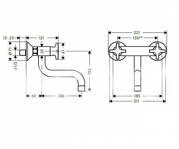Смеситель для кухонной мойки Hansgrohe  хром  71287000 - 1