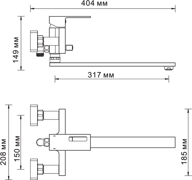 Смеситель Wasserkraft Alme 1502L универсальный - 3