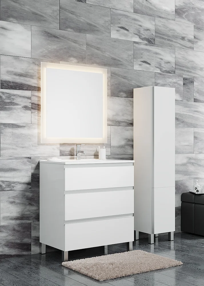 Тумба под раковину Sanvit Авеню-3 75 белый глянец kavenu3075w - 1