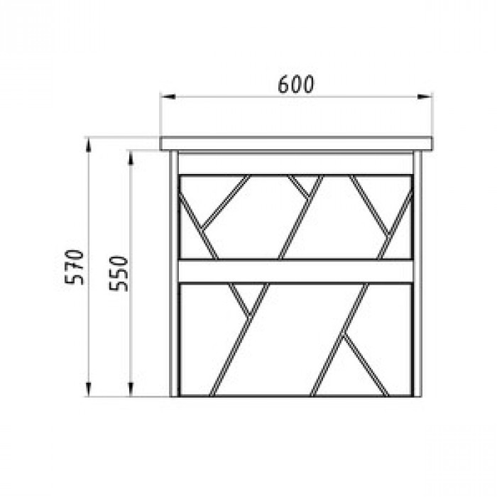 Тумба ASB-Mebel подвесная Диана 60 White под умывальник Элина 60 белый 12027 - 3