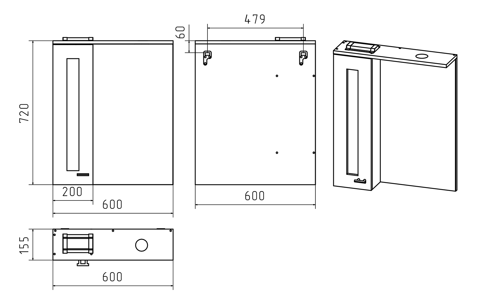 Комплект мебели 1Misty Урал 60 белый - 7