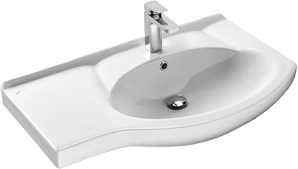 Мебельная раковина Stella Polar Коралл 83 левая белая 1WH110225 - 0