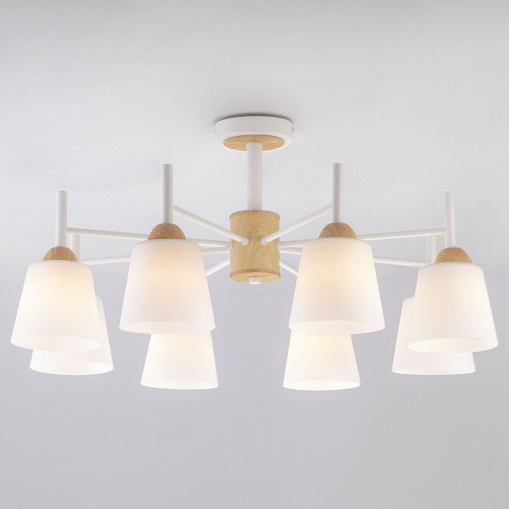 Люстра на штанге Eurosvet Fresco 70085/8 белый - 0