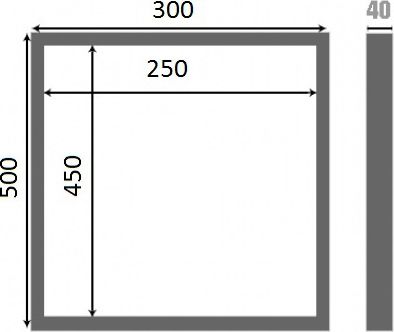 Люк настенный Люкер К 50x30 - 9