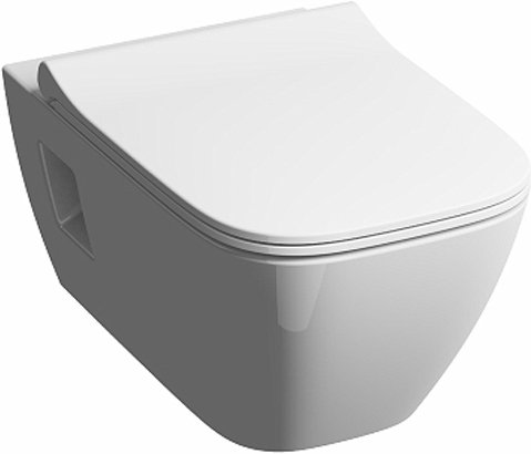 500.239.01.1 Geberit Smyle Square Сиденье для унитаза антибактериальное, высота 45 мм - 1