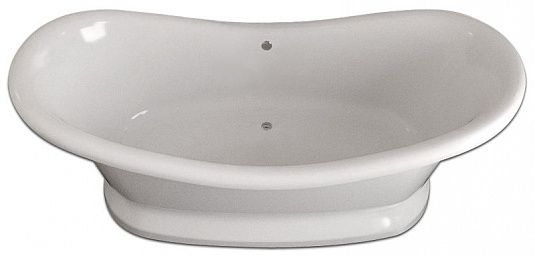 Ванна из искусственного камня Фэма Габриэлла белая на подиуме ГАБРИЭЛЛА-POD - 0