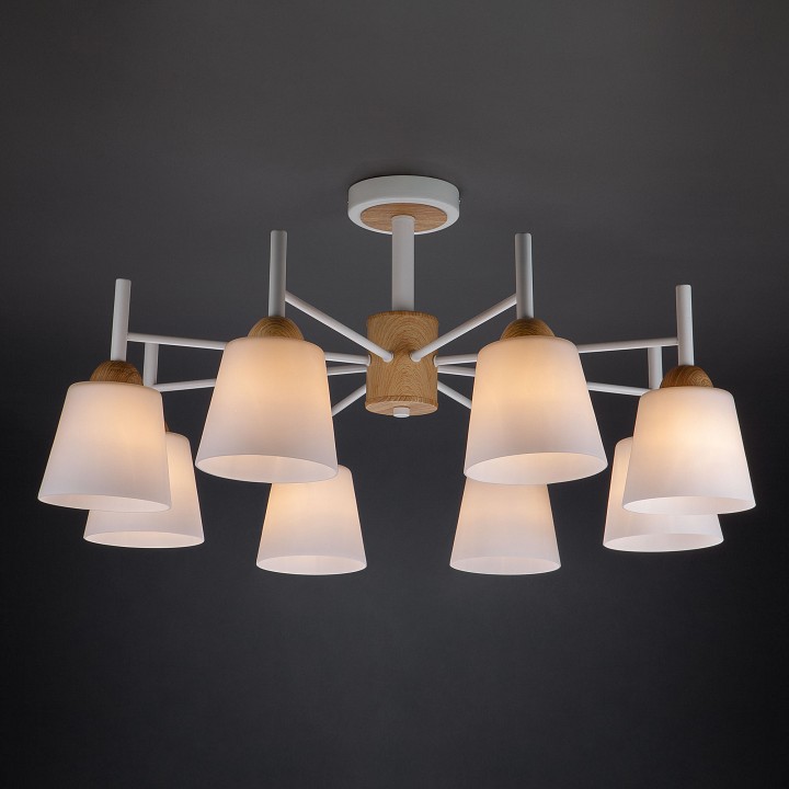 Люстра на штанге Eurosvet Fresco 70085/8 белый - 1