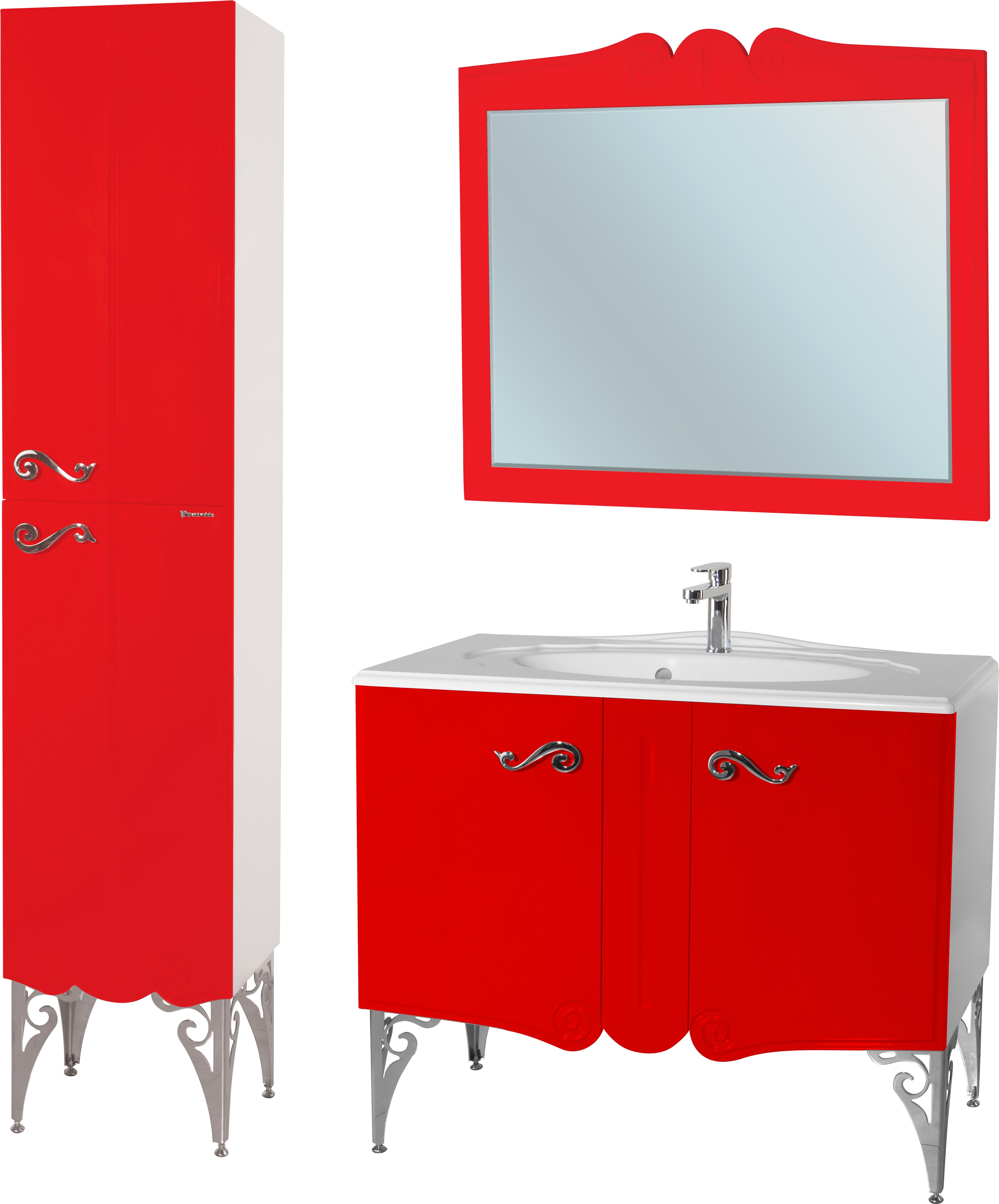 Шкаф-пенал Bellezza Эстель 40 R красный 4628305001032 - 2