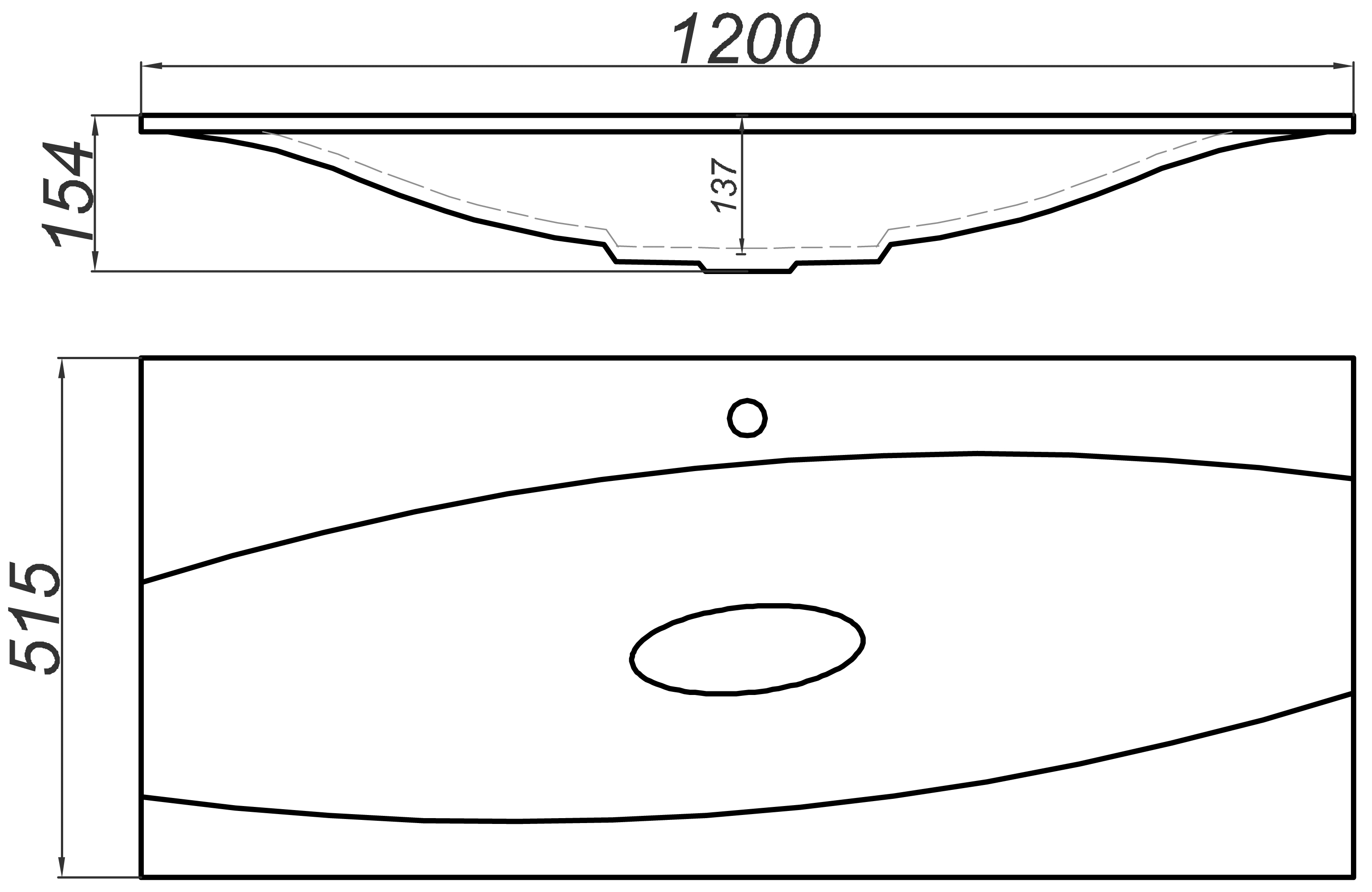 Мебельная раковина Clarberg Papyrus 120 Pap.12.04. WG - 3