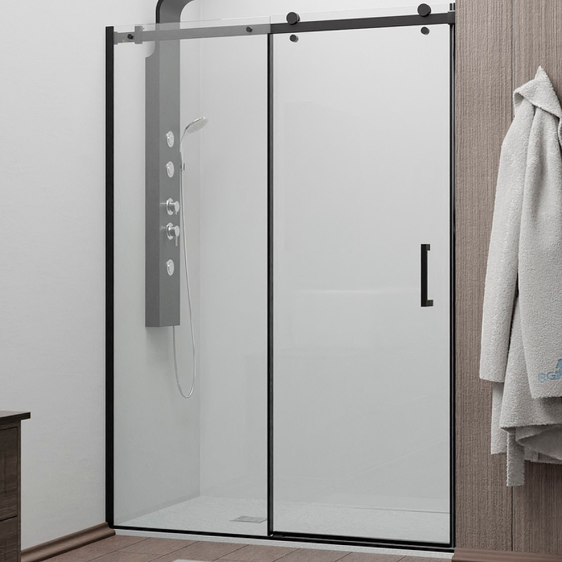 Душевая дверь RGW Tornado TO-14B 140х195 профиль черный стекло прозрачное 02071414-14 - 0