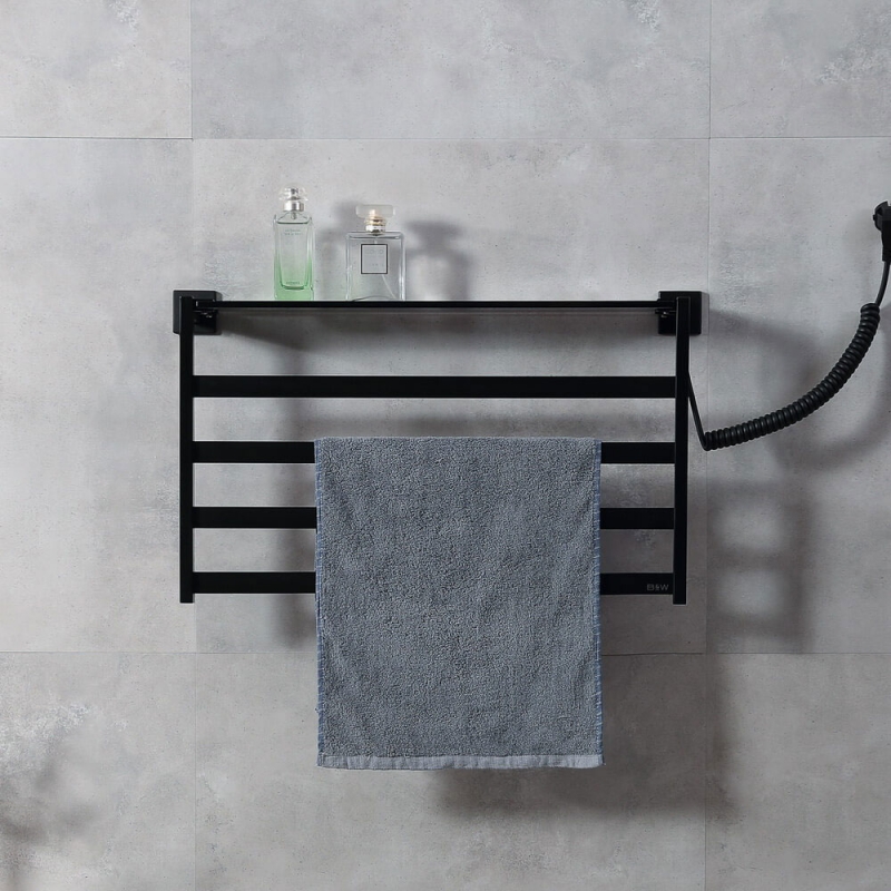 Полотенцесушитель электрический Black&White Moon 58х35 черный матовый 333BN - 2