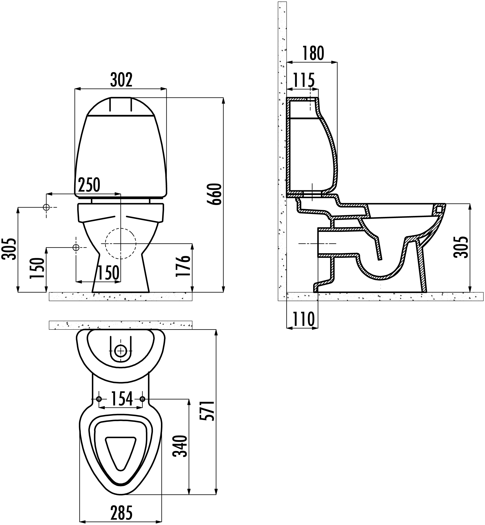 Унитаз-компакт Creavit Cocuk CK311D с декором - 4