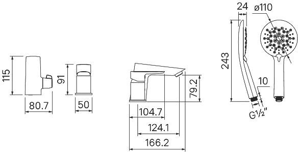 Смеситель Iddis Cloud CLOWG30i07 на борт ванны - 2